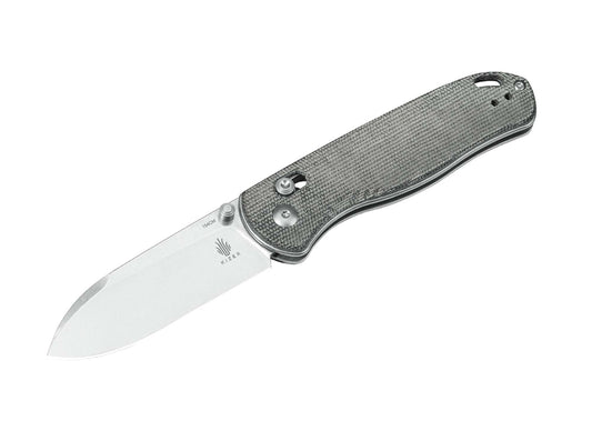 Briceag Drop Bear Micarta Grey Kizer- Maner Micarta Gri, Mecanism Clutch Lock
