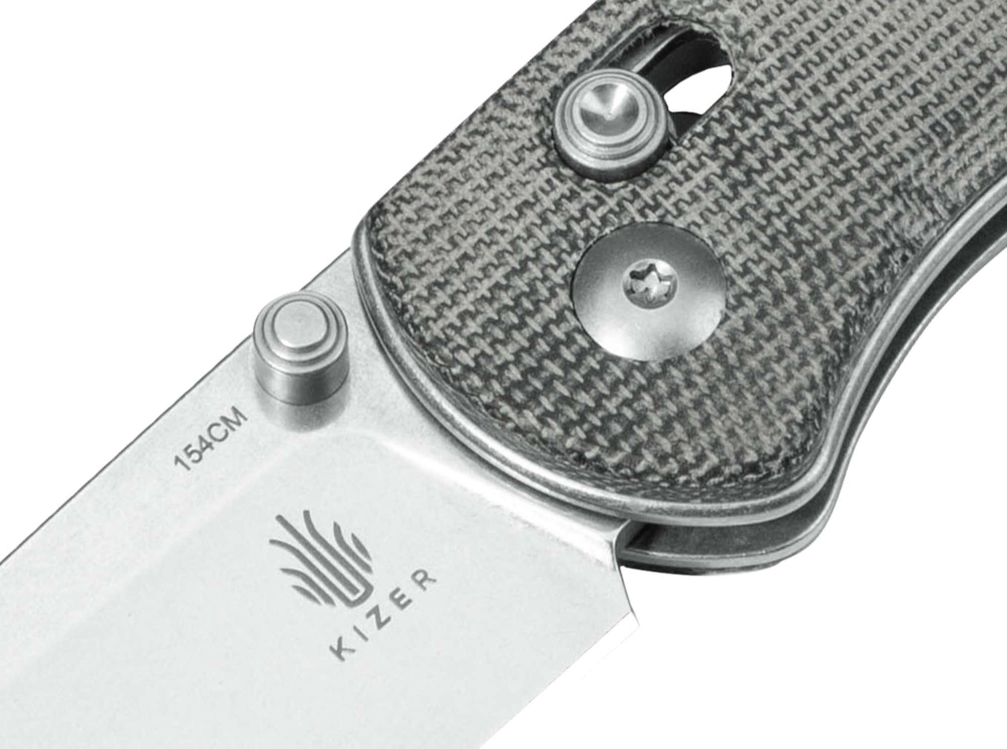 Briceag Drop Bear Micarta Grey Kizer- Maner Micarta Gri, Mecanism Clutch Lock