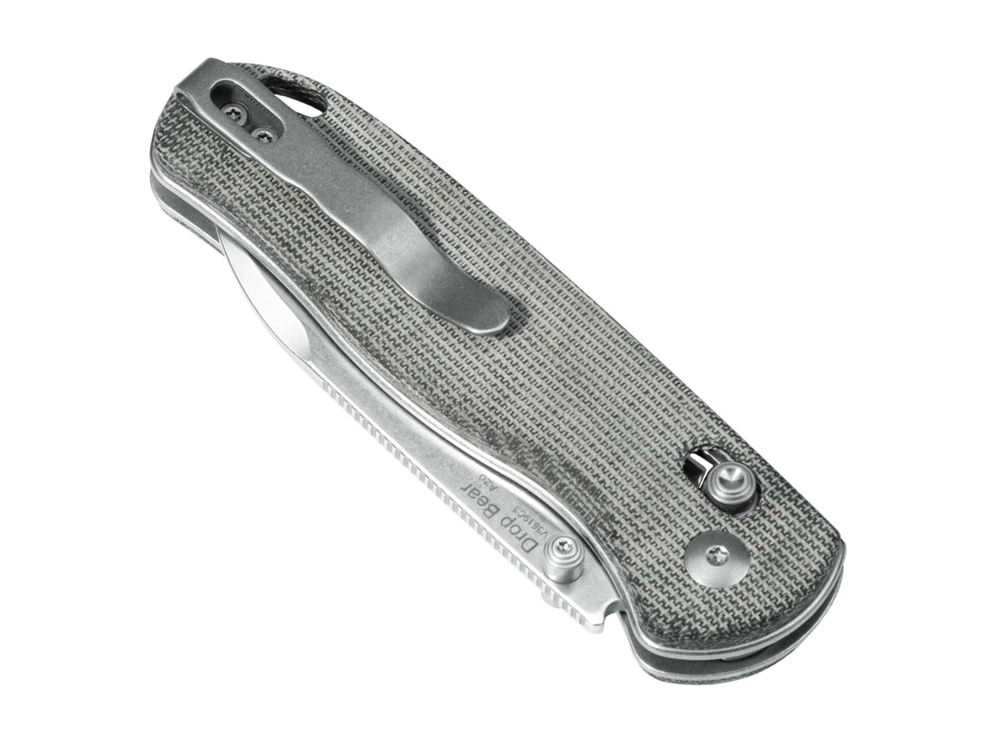 Briceag Drop Bear Micarta Grey Kizer- Maner Micarta Gri, Mecanism Clutch Lock
