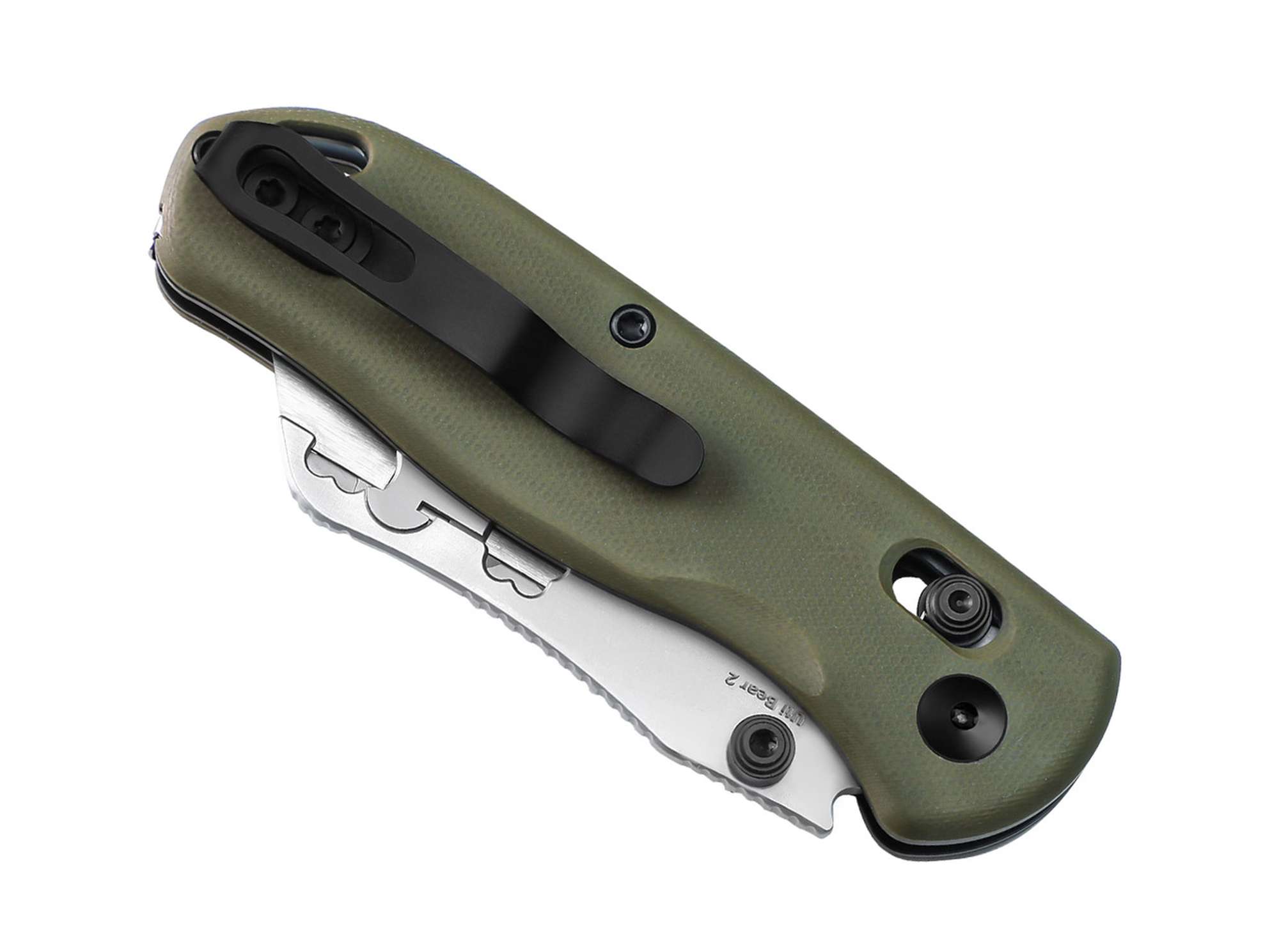 Briceag Drop Bear Utility Olive Green G10 Kizer- Maner G10 Verde, Lama Trapezoidala