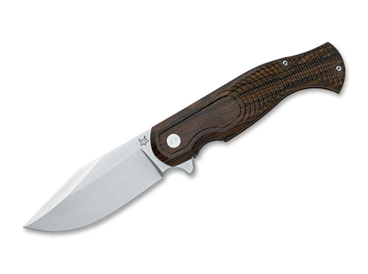 Briceag East Wood Tiger Ziricote Fox Knives- Lama S90VN, Design Robust