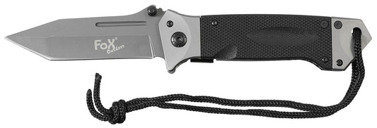 Briceag Einhand G10 Negru FoxOutdoor - Linerlock, Clemă Centură