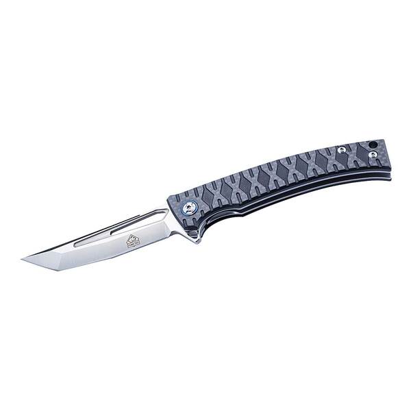 Briceag Einhandmesser Albastru PUMA TEC - Oțel D2, Linerlock, Carbon
