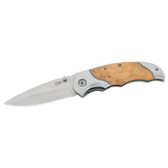 Briceag Einhandmesser CJH - Oțel 420, Mâner Wurzelholz, Linerlock