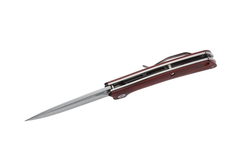 Briceag Einhandmesser Damast Sandelholz CJH - Damasc, Linerlock, Clip