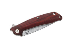 Briceag Einhandmesser Damast Sandelholz CJH - Damasc, Linerlock, Clip