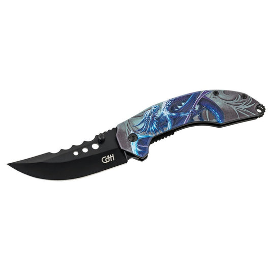 Briceag Einhandmesser Drache CJH - Oțel 420, Mâner Zinc Turnat, Linerlock