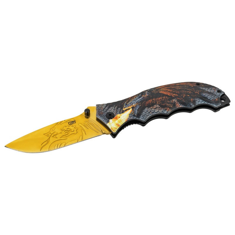 Briceag Einhandmesser Dragon CJH - Oțel 420, Linerlock