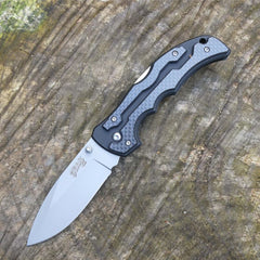 Briceag Einhandmesser G10/Carbon Negru Herbertz Selektion - Oțel 440A, Backlock