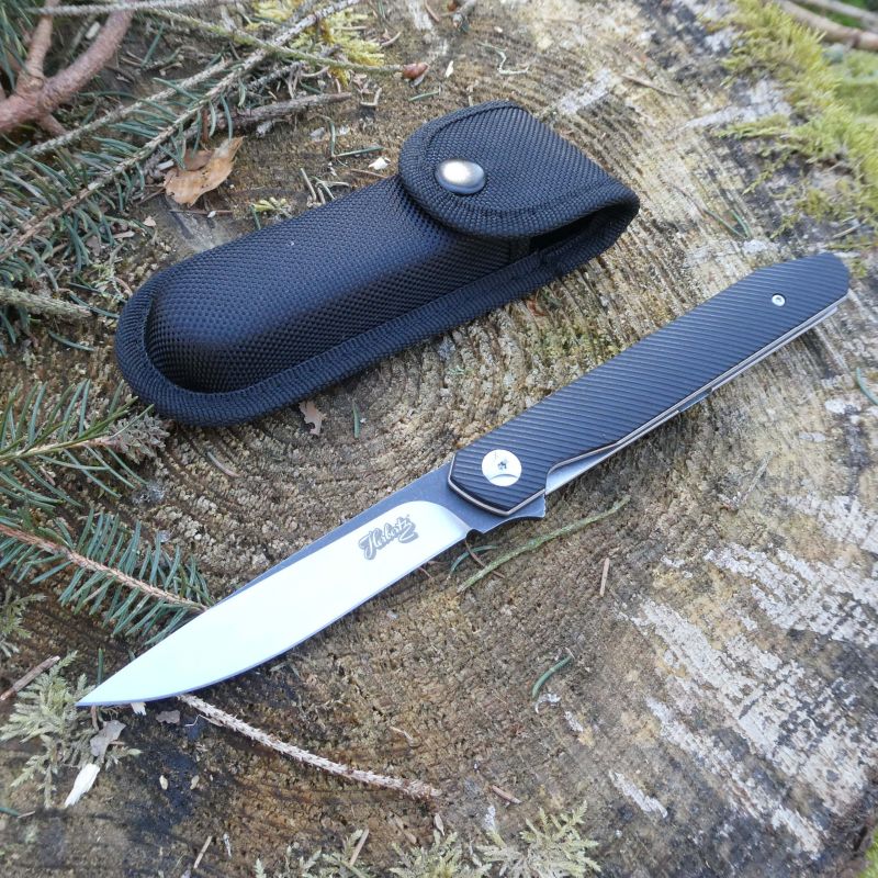 Briceag Einhandmesser G10 Negru Herbertz Selektion - Oțel 440A, Linerlock