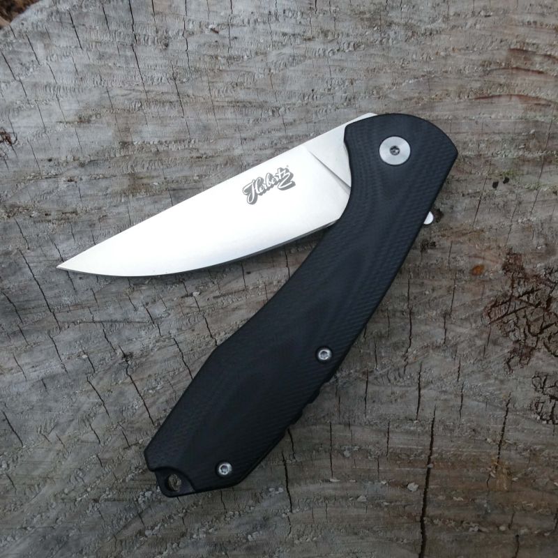 Briceag Einhandmesser G10 Negru Herbertz Selektion - Oțel D2, Linerlock