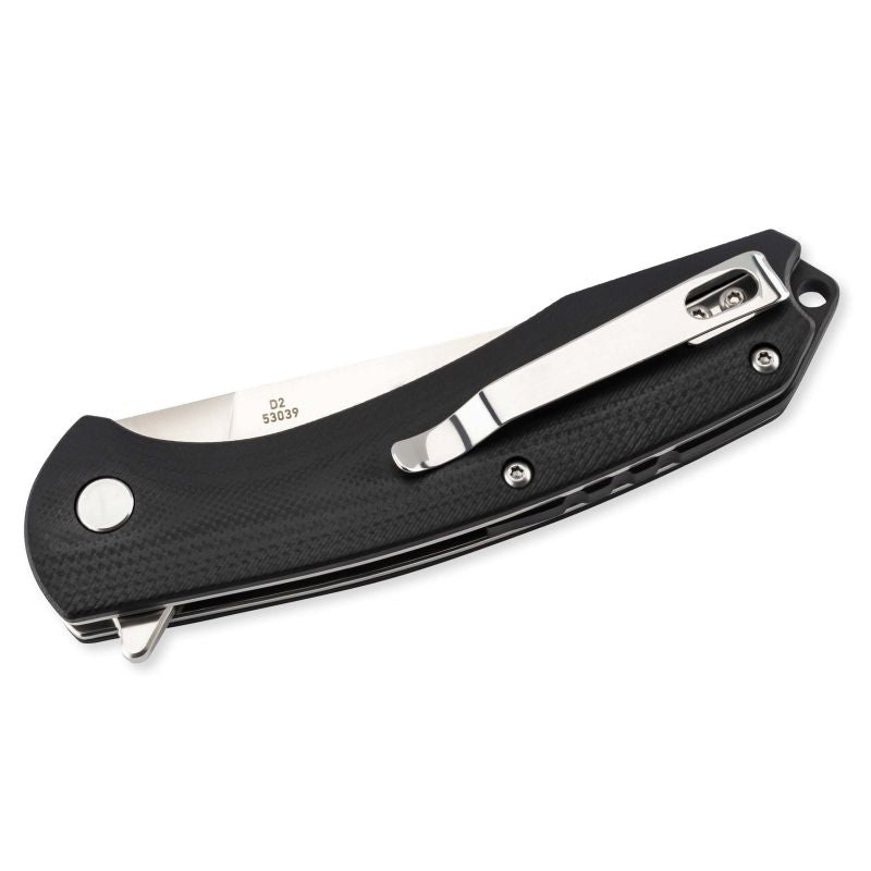 Briceag Einhandmesser G10 Negru Herbertz Selektion - Oțel D2, Linerlock