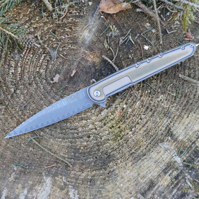 Briceag Einhandmesser Maro Herbertz Selektion - Damasc, Linerlock G-10