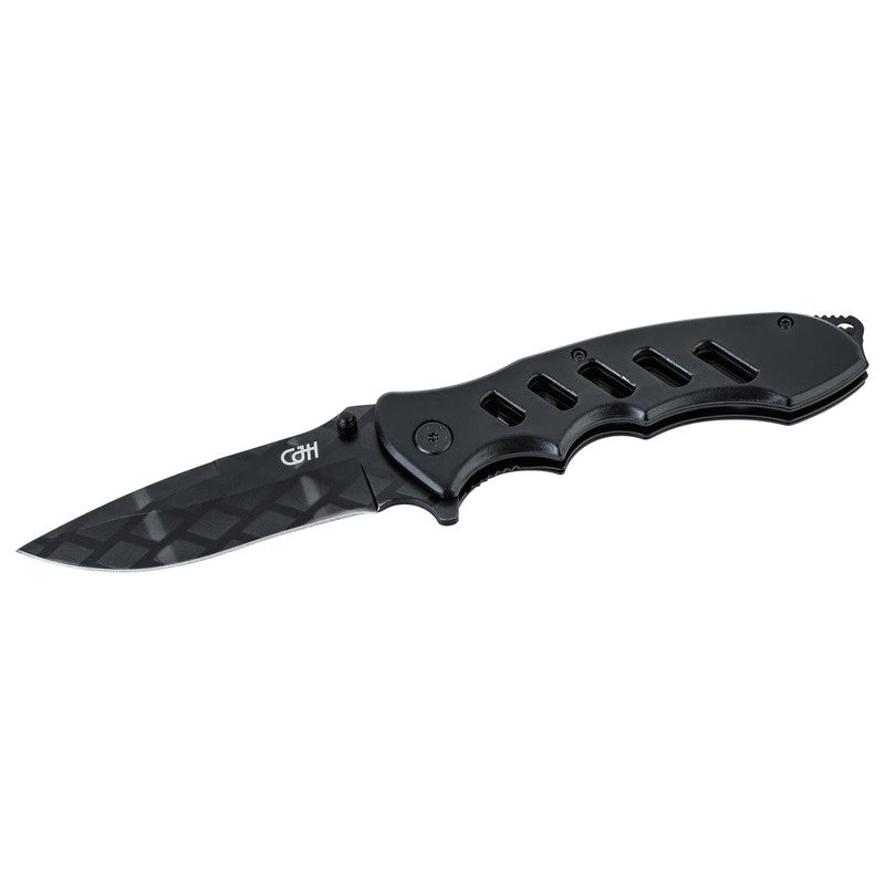 Briceag Einhandmesser Negru/Camo CJH - Oțel 420, Linerlock, Mâner Aluminiu