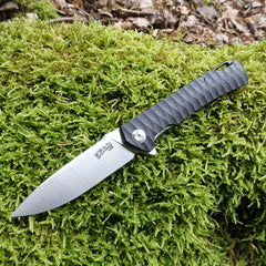 Briceag Einhandmesser Negru CJH - Oțel D2, Linerlock G10