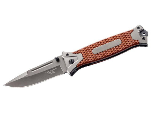Briceag Einhandmesser Rattan CJH - Oțel 420, Linerlock, Mâner Rattan