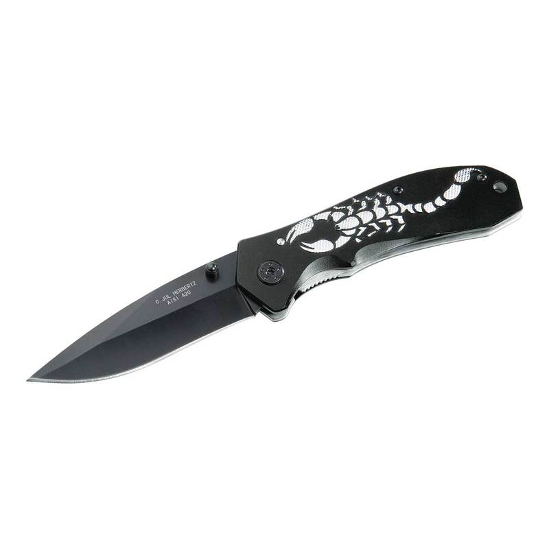 Briceag Einhandmesser Skorpion CJH - Oțel 420, Linerlock, Mâner Aluminiu