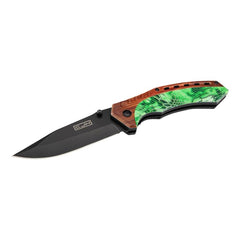 Briceag Einhandmesser Verde/Maro CJH - Oțel 420, Linerlock