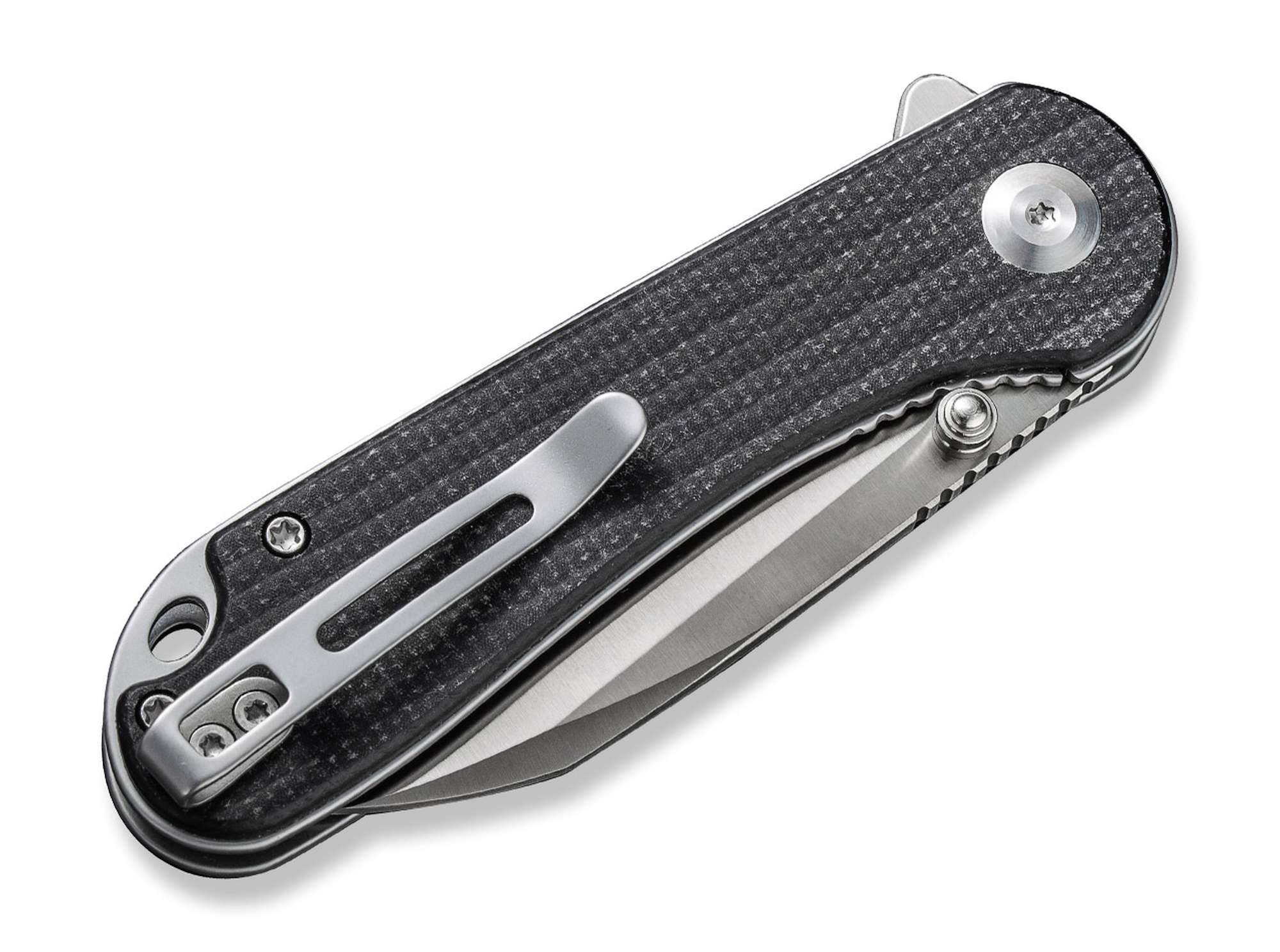 Briceag Elementum Micarta Black Satin CIVIVI- Maner Micarta Negru, Lama Nitro-V