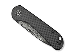 Briceag Elementum Slip Joint Damascus Twill CF CIVIVI- EDC, Slipjoint