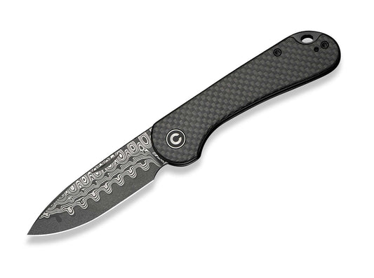 Briceag Elementum Slip Joint Damascus Twill CF CIVIVI- EDC, Slipjoint