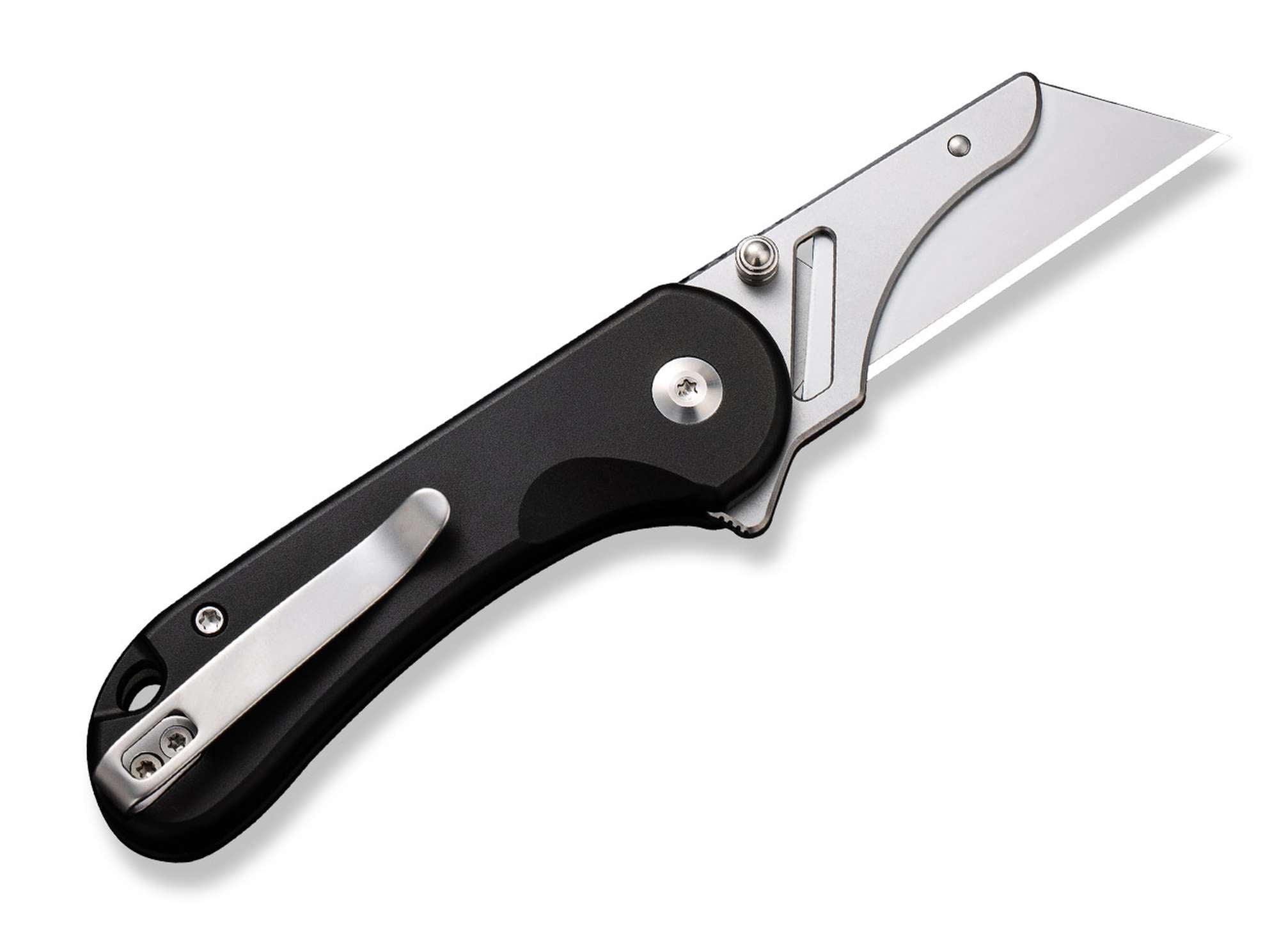Briceag Elementum Utility Aluminum Black CIVIVI- Lame Intercambiabile, Maner Aluminiu