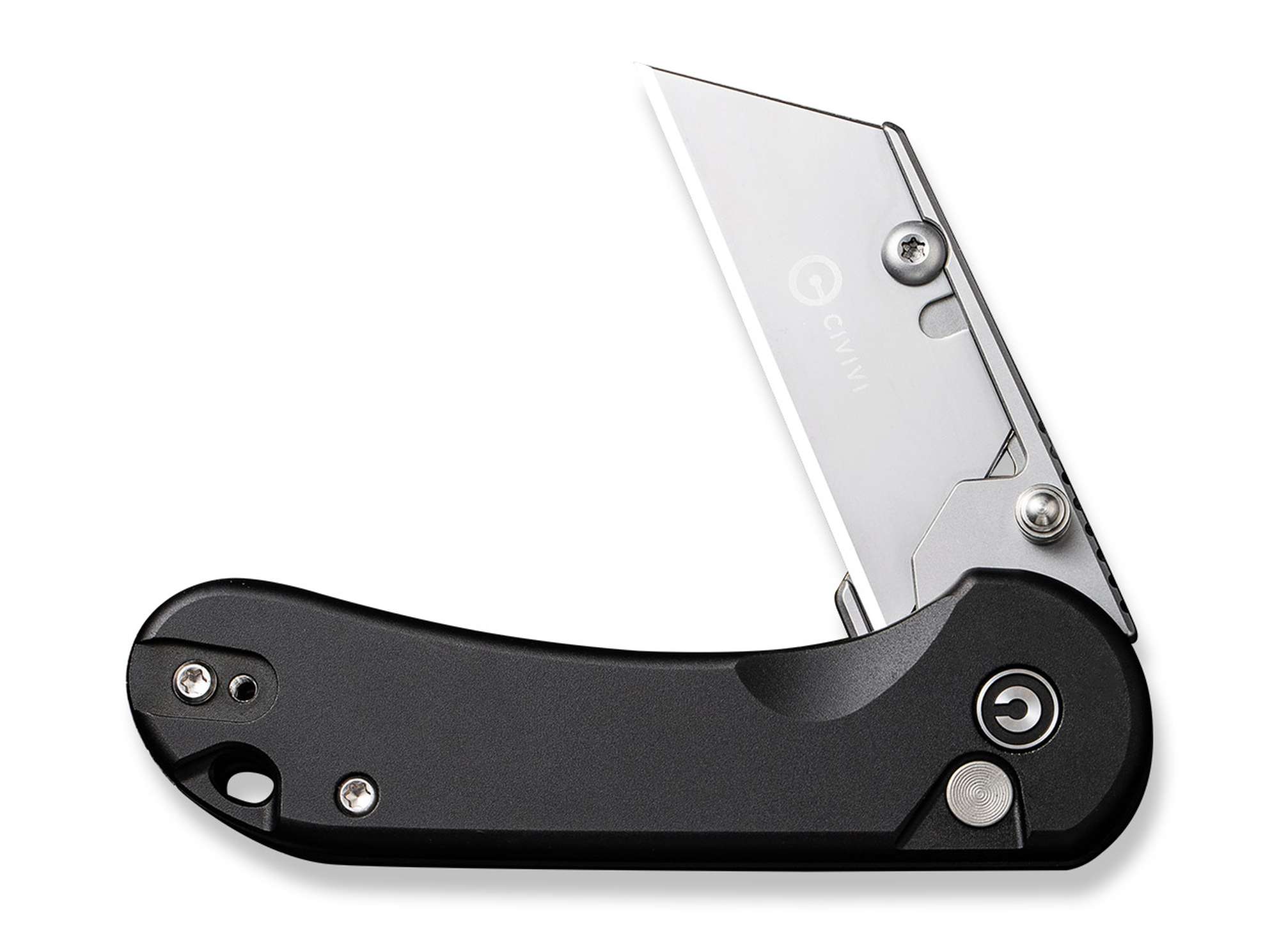 Briceag Elementum Utility Aluminum Black CIVIVI- Lame Intercambiabile, Maner Aluminiu