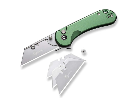 Briceag Elementum Utility Aluminum Green CIVIVI- Lame interschimbabile, Maner Aluminiu Verde