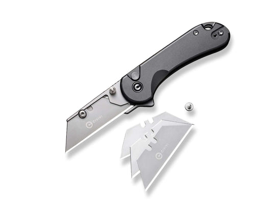 Briceag Elementum Utility Aluminum Grey CIVIVI- Lame Interschimbabile, Maner Aluminiu