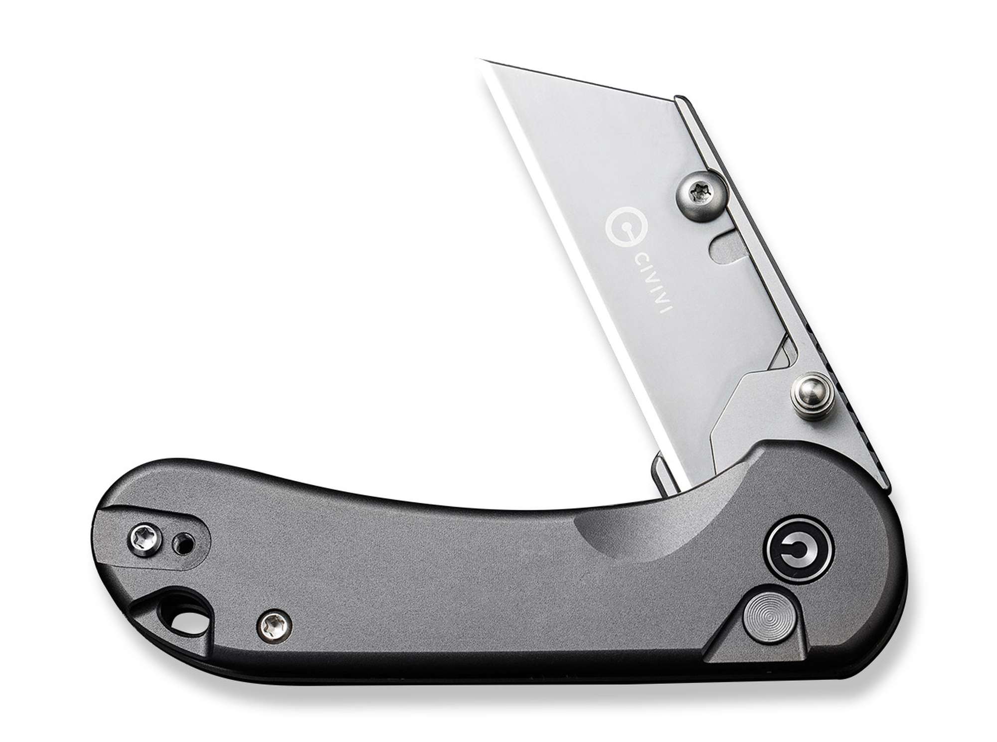 Briceag Elementum Utility Aluminum Grey CIVIVI- Lame Interschimbabile, Maner Aluminiu