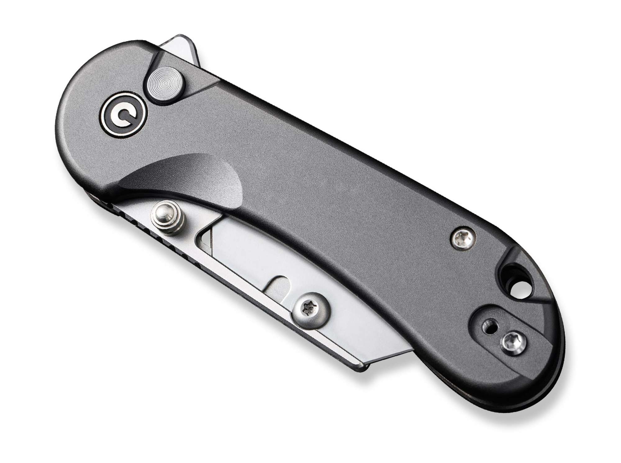 Briceag Elementum Utility Aluminum Grey CIVIVI- Lame Interschimbabile, Maner Aluminiu