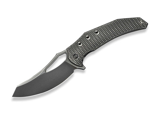 Briceag Epaulette M390 Diamond Paterned Polished Gray WE Knife- Lama M390, Maner Titan