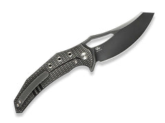 Briceag Epaulette M390 Diamond Paterned Polished Gray WE Knife- Lama M390, Maner Titan