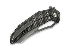 Briceag Epaulette M390 Diamond Paterned Polished Gray WE Knife- Lama M390, Maner Titan
