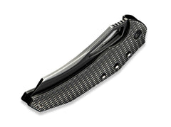 Briceag Epaulette M390 Diamond Paterned Polished Gray WE Knife- Lama M390, Maner Titan