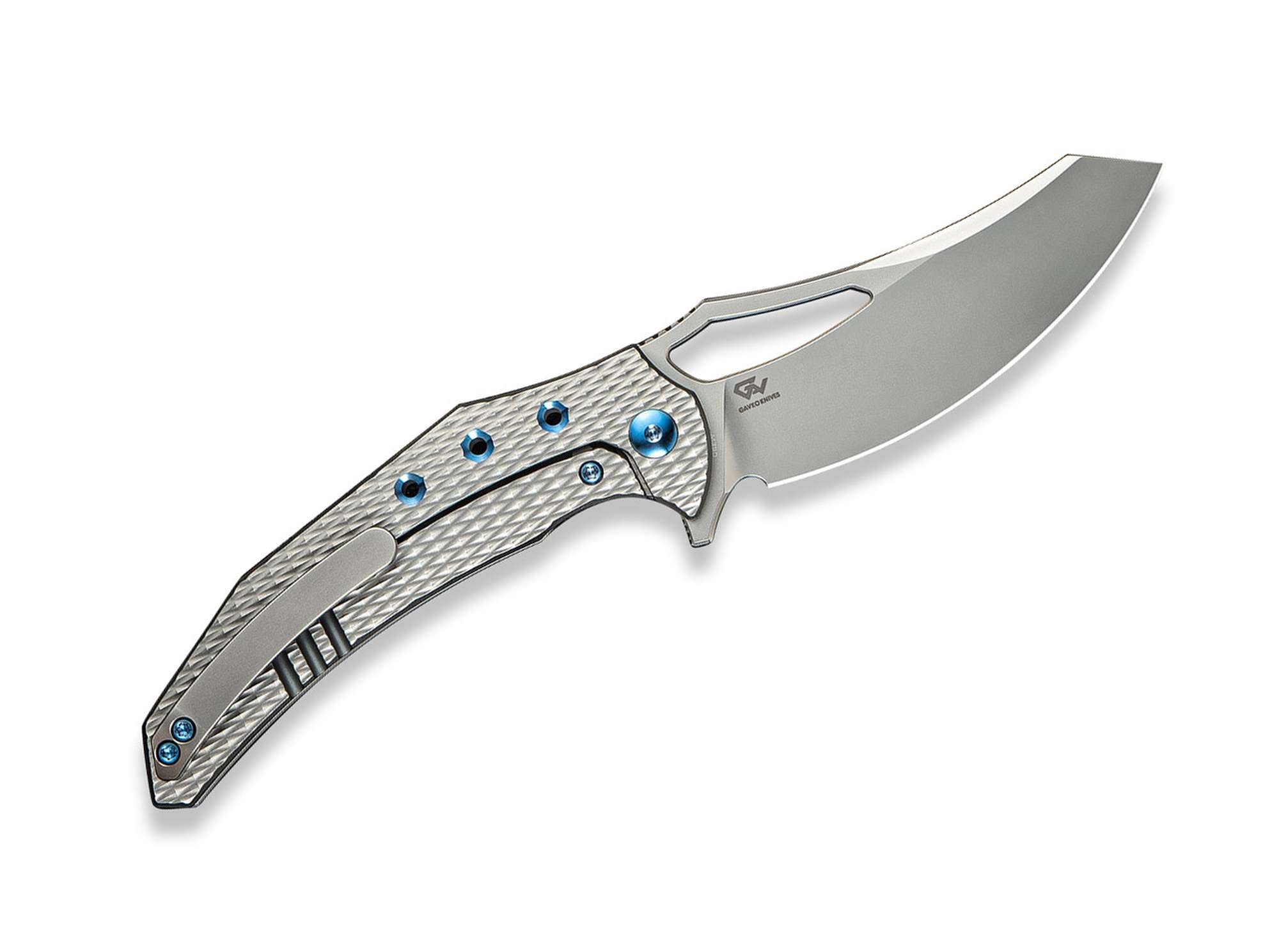 Briceag Epaulette M390 Diamond Patterned Ti WE Knife- Lama M390, Blocare Framelock