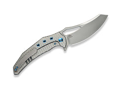Briceag Epaulette M390 Diamond Patterned Ti WE Knife- Lama M390, Blocare Framelock