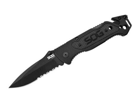 Briceag Escape Black SOG- Spargator geamuri, Cutter curele