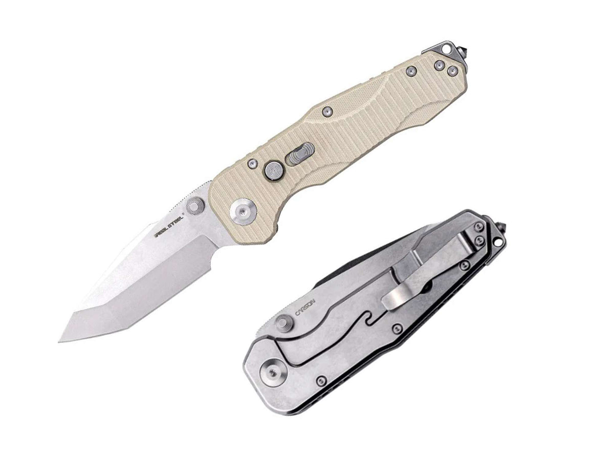 Briceag Evolution Ironclad Tanto D2 Steel & Coyote G10 Real Steel- D2, G10