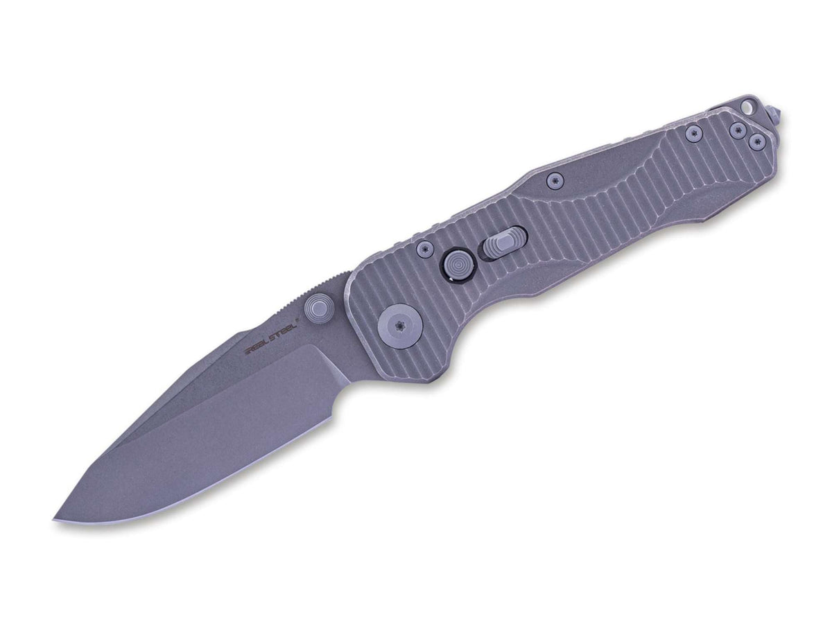 Briceag Evolution Titanium Grey Droppoint SW Real Steel- Maner Titan, Lama CPM-S-35VN