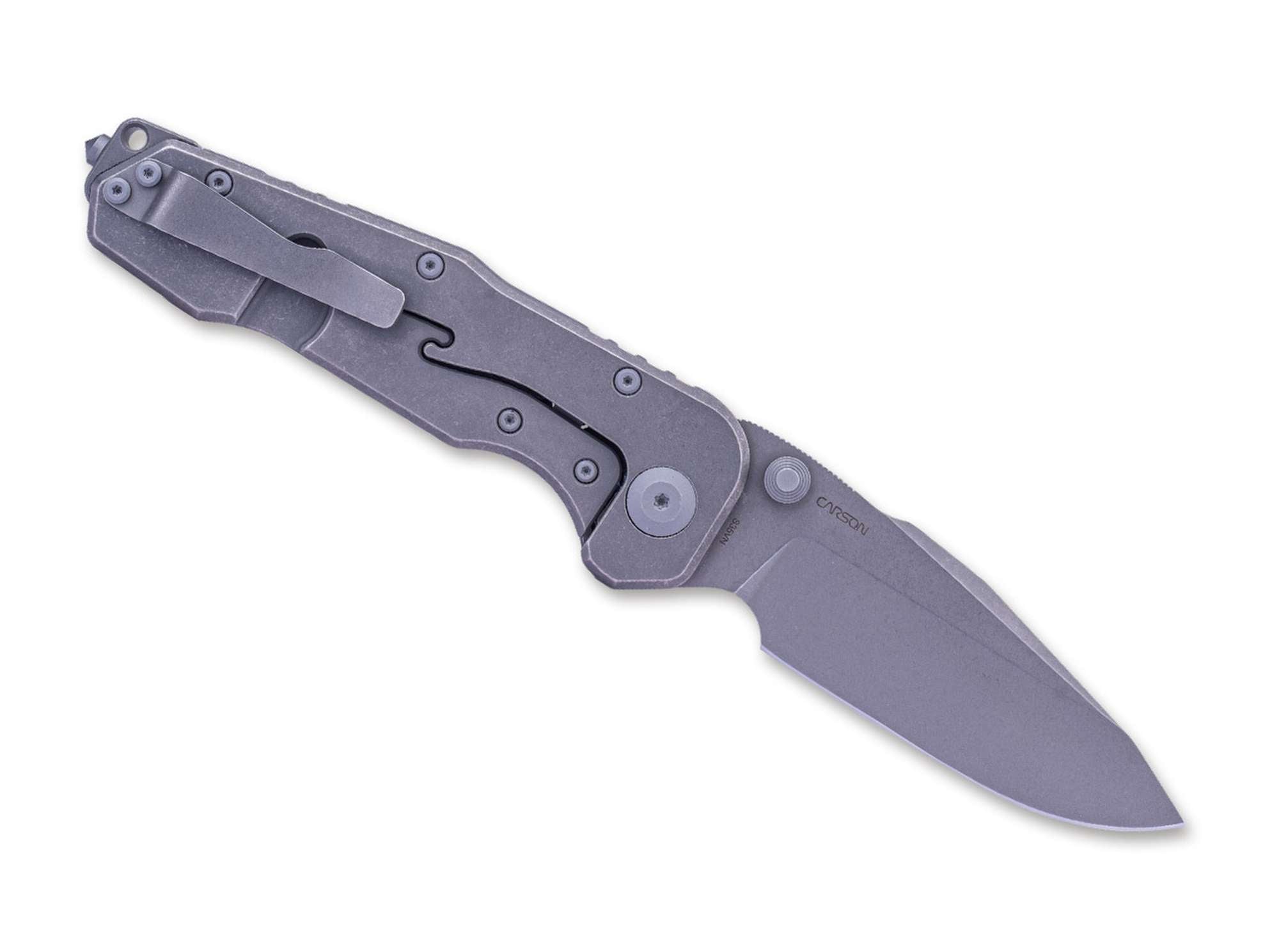 Briceag Evolution Titanium Grey Droppoint SW Real Steel- Maner Titan, Lama CPM-S-35VN