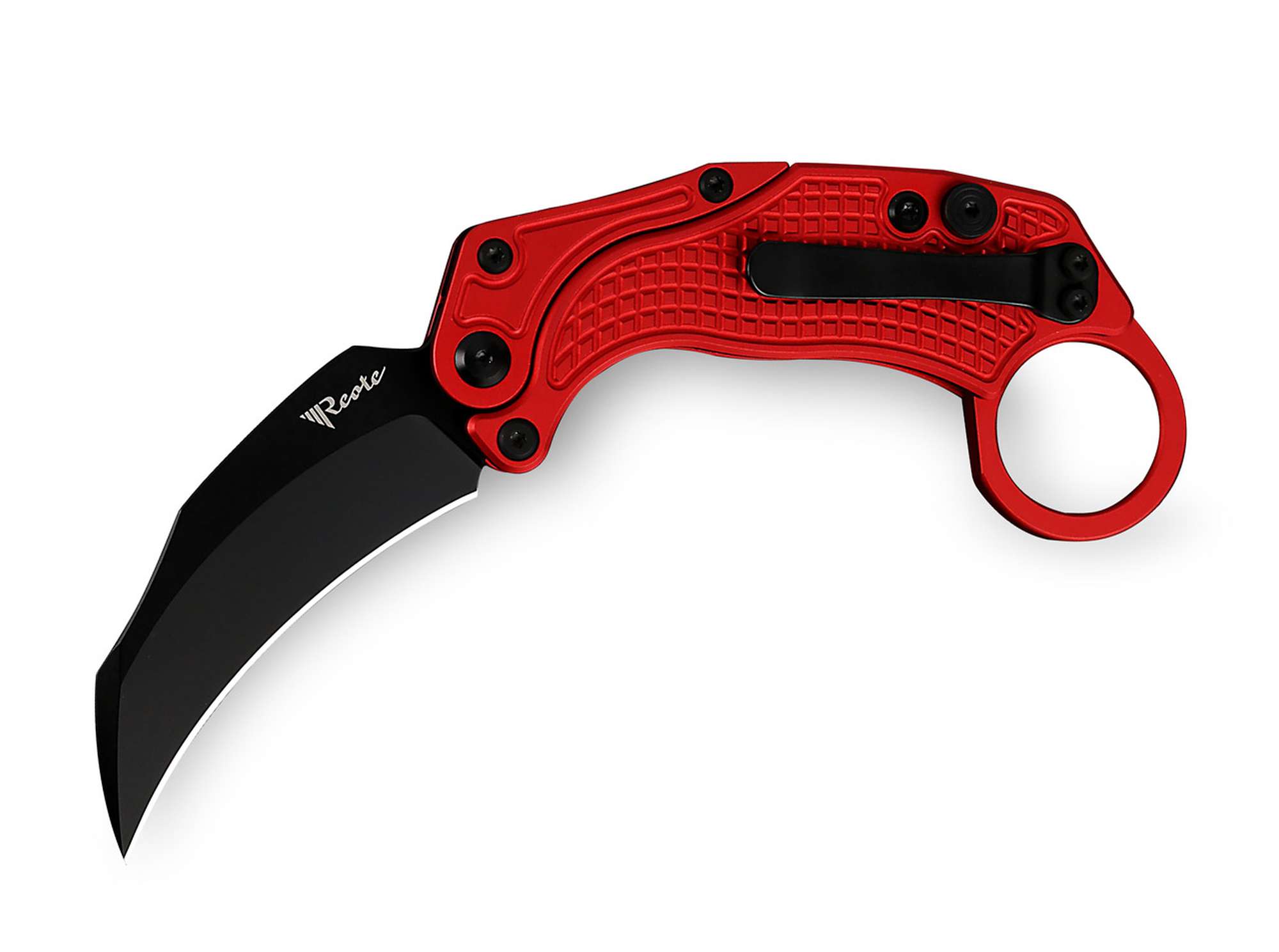 Briceag EXO-K Red PVD Reate Knives Co., Ltd.- Maner Rosu, Deschidere Gravity