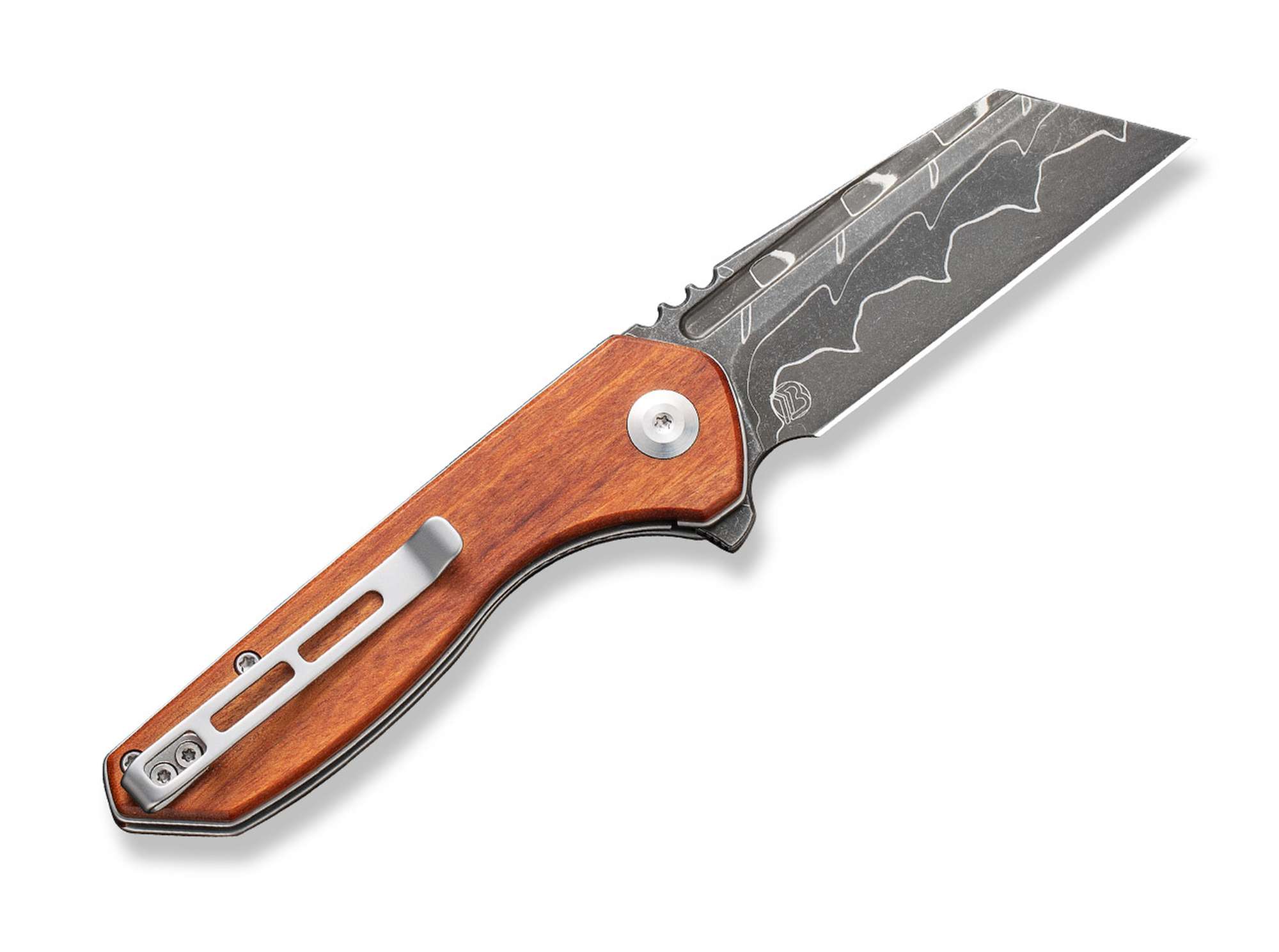 Briceag ExOne Guibourtia Damascus CIVIVI- Lama Reverse Tanto, Utilizare EDC