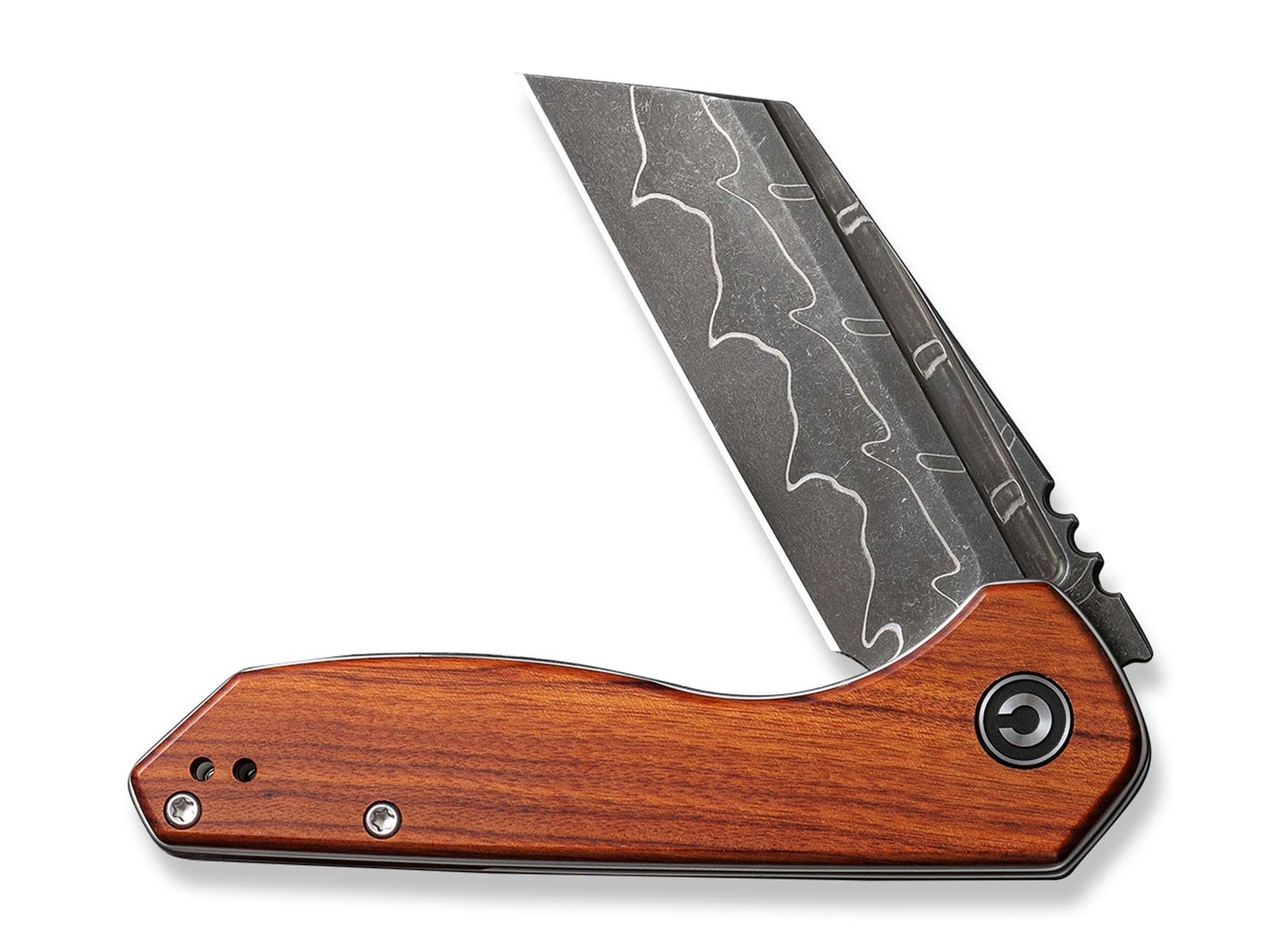 Briceag ExOne Guibourtia Damascus CIVIVI- Lama Reverse Tanto, Utilizare EDC