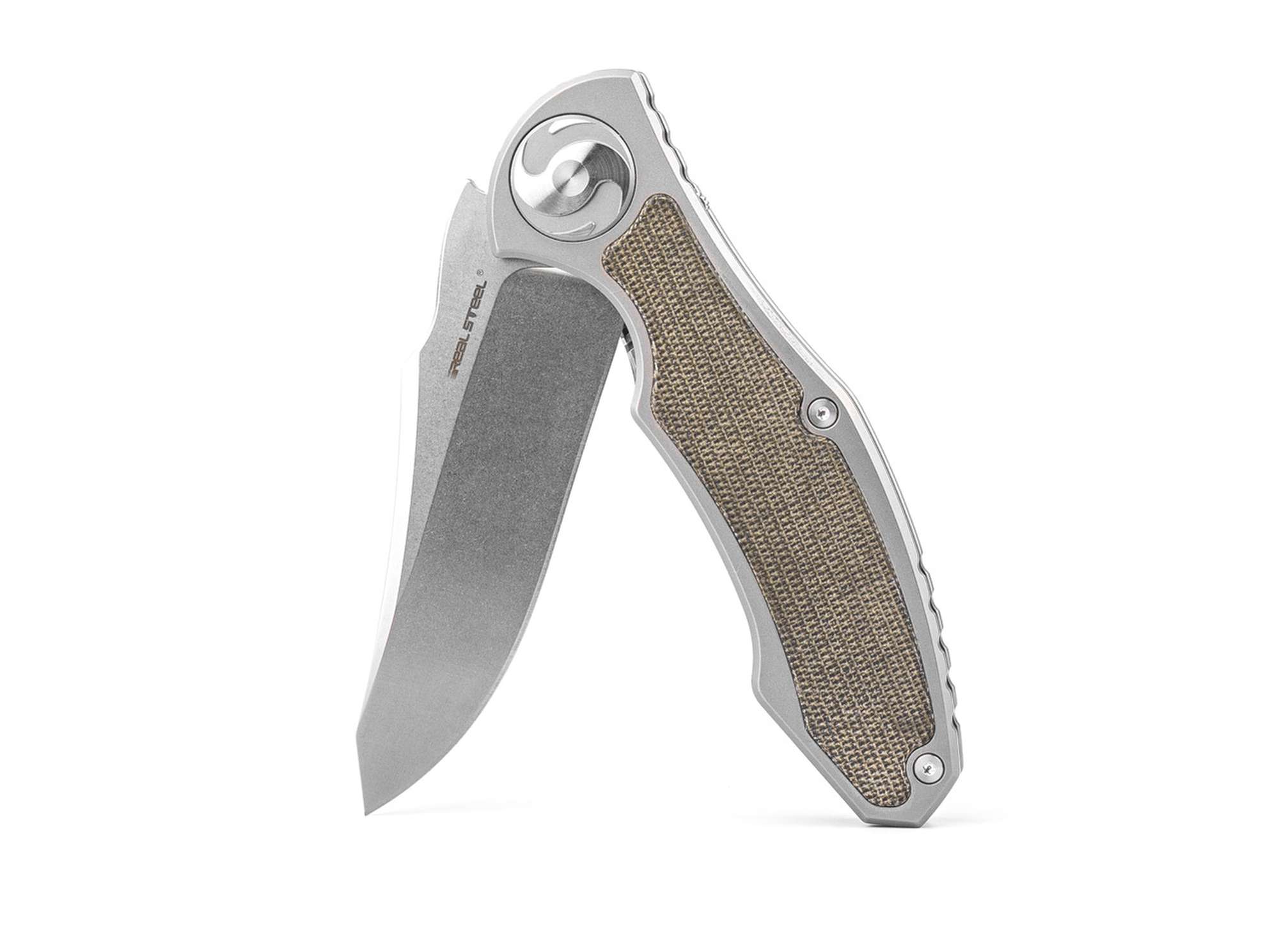 Briceag Exorcist S35VN Ti Green Micarta One Scale Real Steel- EDC, Ergo