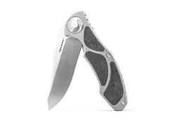Briceag Exorcist S35VN Ti Shred CF Three Scales Real Steel- Lama S35VN, Maner Titan