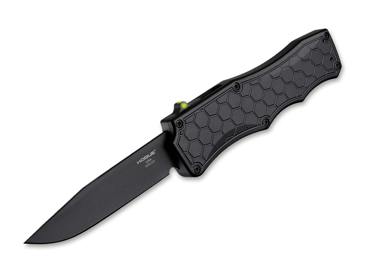 Briceag Exploit OTF Automatic 3.5 Clippoint Aluminum Black PVD Hogue- EDC, Util