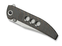 Briceag Ezinta M390 Titanium Tiger Stripe WE Knife- Lama M390, Maner Titan Tiger Stripe