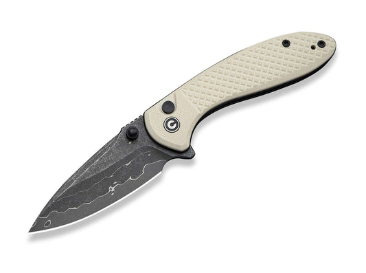 Briceag Faeger Damascus Ivory G10 CIVIVI- Utilizare EDC, Blocare Sigura