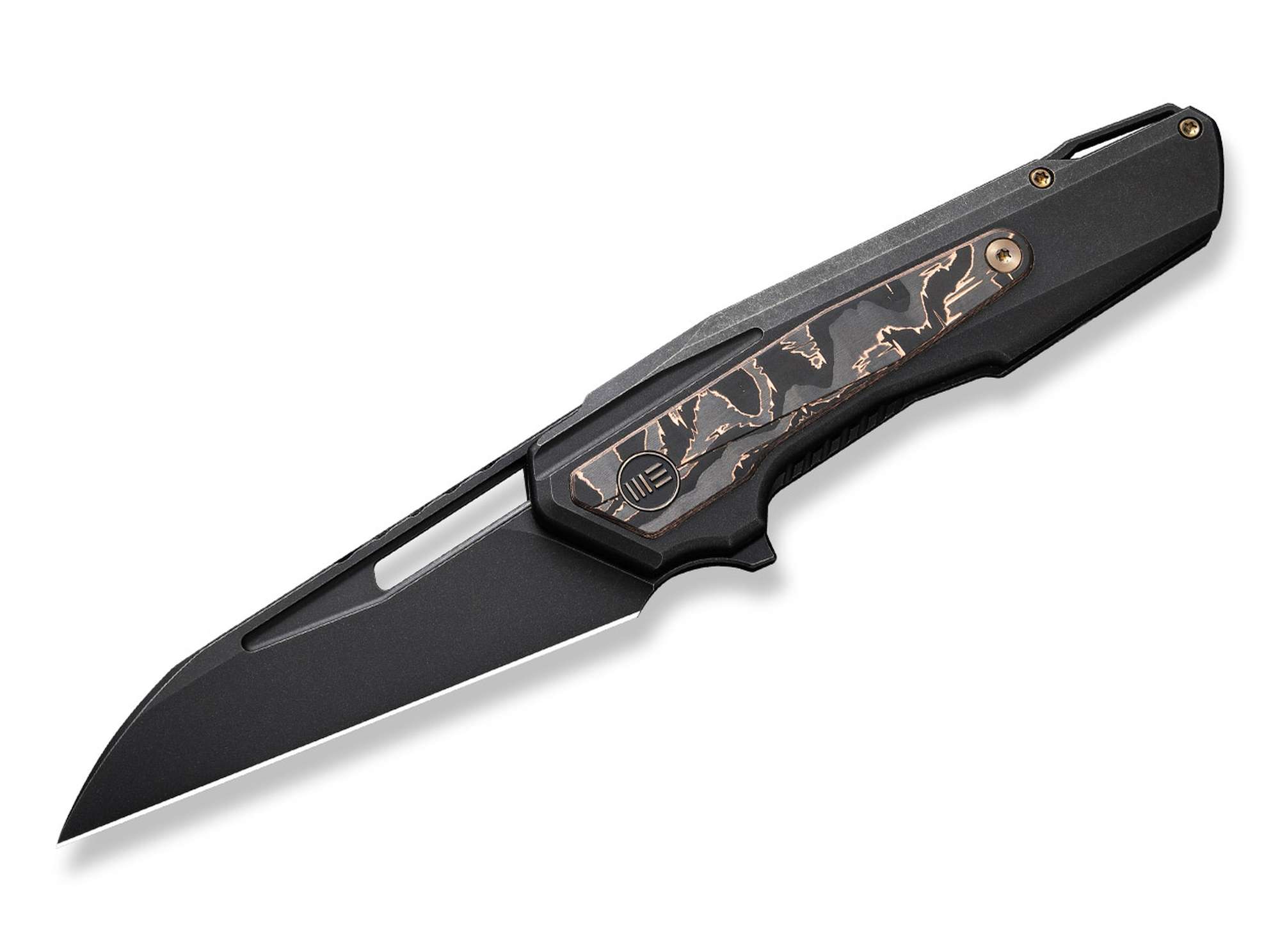 Briceag Falcaria Titanium Black Copper Foil CF WE Knife- Lamă CPM-20CV, Utilizare EDC